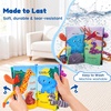 JoyCat Crinkle Books for Babies 2PCS- Tummy Time Toys for Infant Newborn, Soft Sensory Crinkle Cloth Books Touch and Feel for Boys Girls (Ocean+Farm)(Jungle+Forest Picnic)