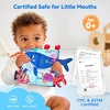JoyCat Crinkle Books for Babies 2PCS- Tummy Time Toys for Infant Newborn, Soft Sensory Crinkle Cloth Books Touch and Feel for Boys Girls (Ocean+Farm)(Ocean Concert)