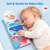 JoyCat Crinkle Books for Babies 2PCS- Tummy Time Toys for Infant Newborn, Soft Sensory Crinkle Cloth Books Touch and Feel for Boys Girls (Ocean+Farm)(Ocean+Farm)