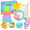 JoyCat Bath Toys, 12-Piece Ocean Rescue Set with No-Hole Sea Animals