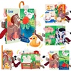 JoyCat Crinkle Books for Babies 2PCS- Tummy Time Toys for Infant Newborn, Soft Sensory Crinkle Cloth Books Touch and Feel for Boys Girls (Ocean+Farm)(Farm Animals)