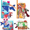 JoyCat Crinkle Books for Babies 2PCS- Tummy Time Toys for Infant Newborn, Soft Sensory Crinkle Cloth Books Touch and Feel for Boys Girls (Ocean+Farm)(Ocean+Farm)