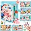 Joycat Forest Busy Book for Toddlers 1-3, 25 Activities Montessori Toy(Farm Busy Book)