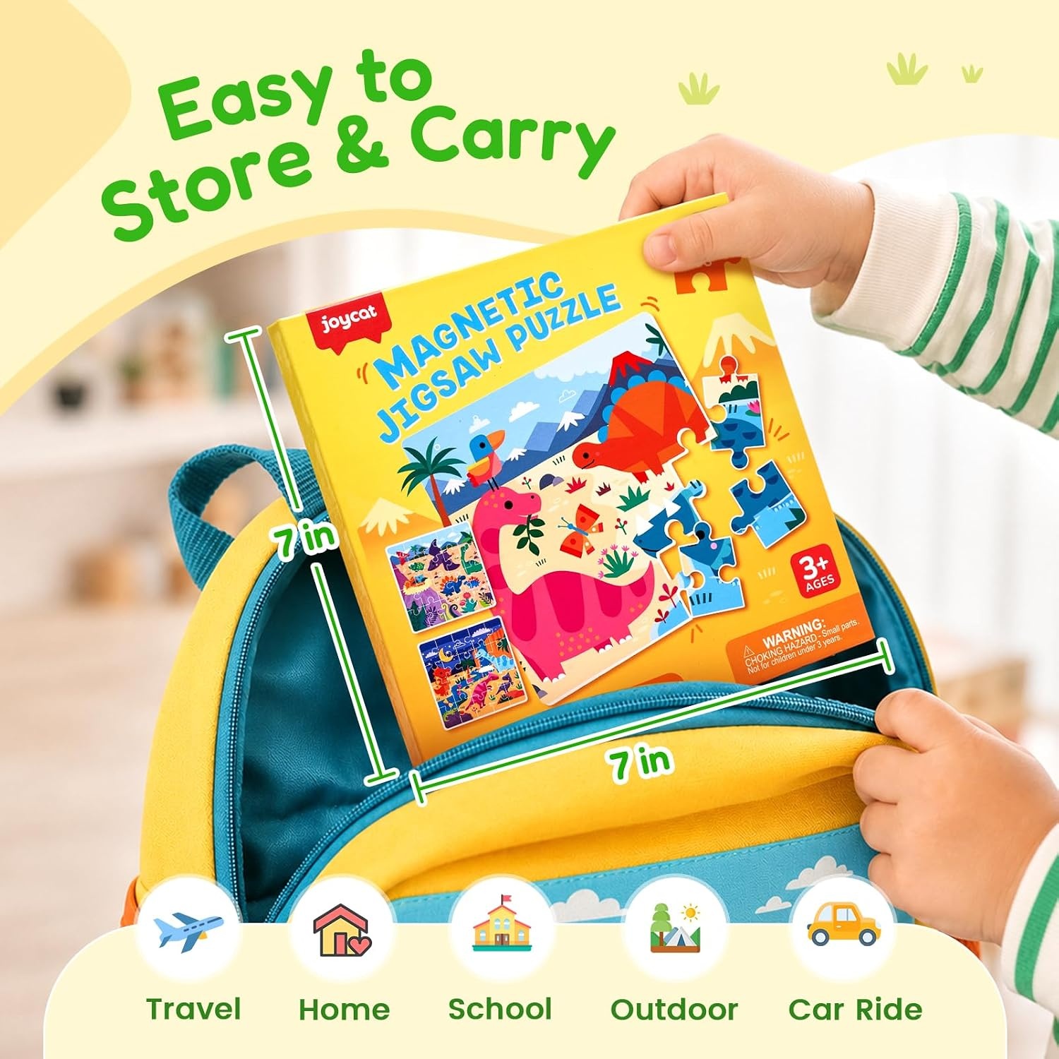 image:imageJoyCat Magnetic Puzzles for Kids 35 Travel Toys OceanDinosaur