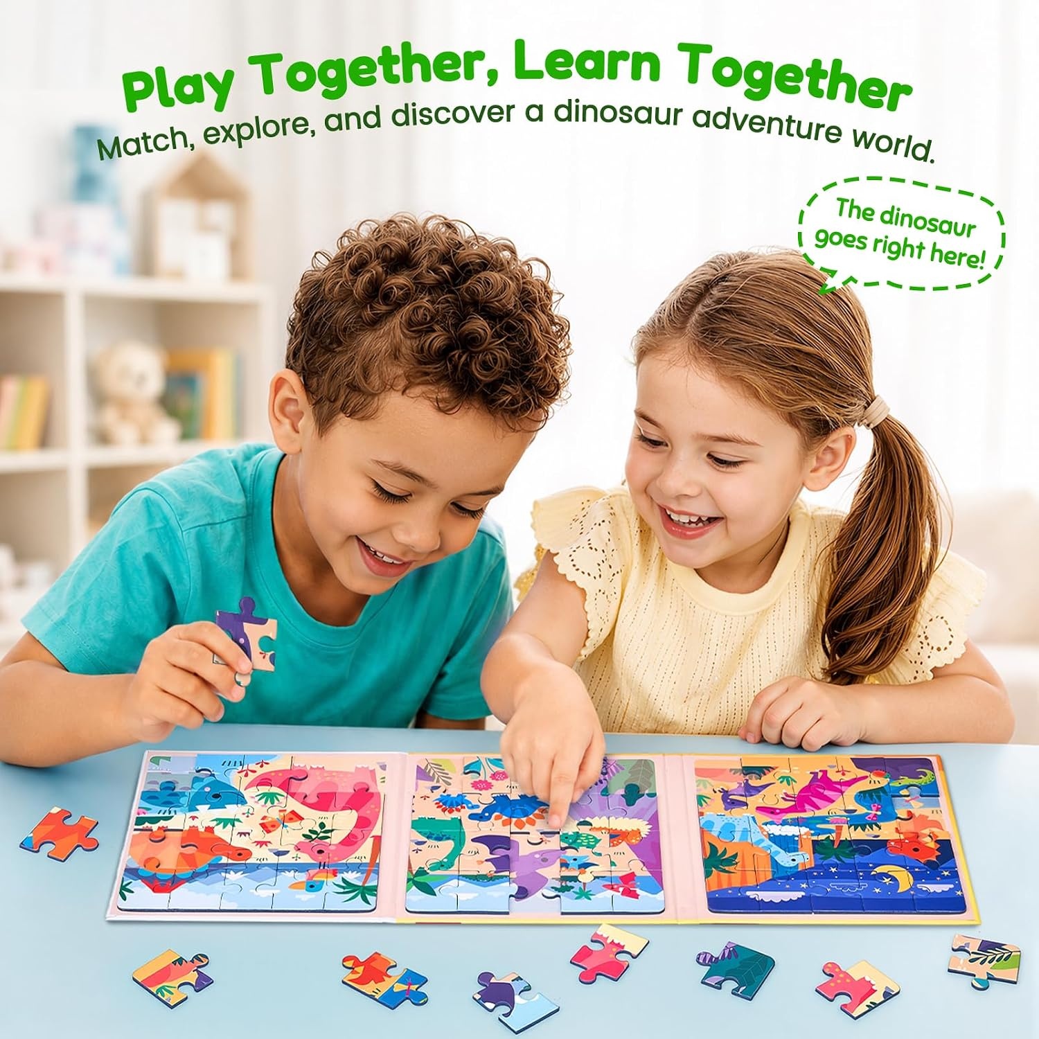 image:imageJoyCat Magnetic Puzzles for Kids 35 Travel Toys OceanDinosaur