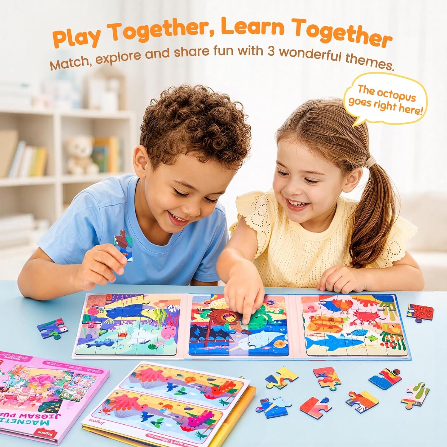 image:imageJoyCat Magnetic Puzzles for Kids 35 Travel Toys OceanOcean Dinosaur Princess