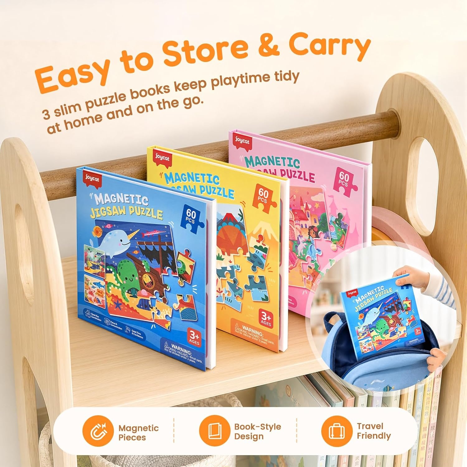 image:imageJoyCat Magnetic Puzzles for Kids 35 Travel Toys OceanOcean Dinosaur Princess