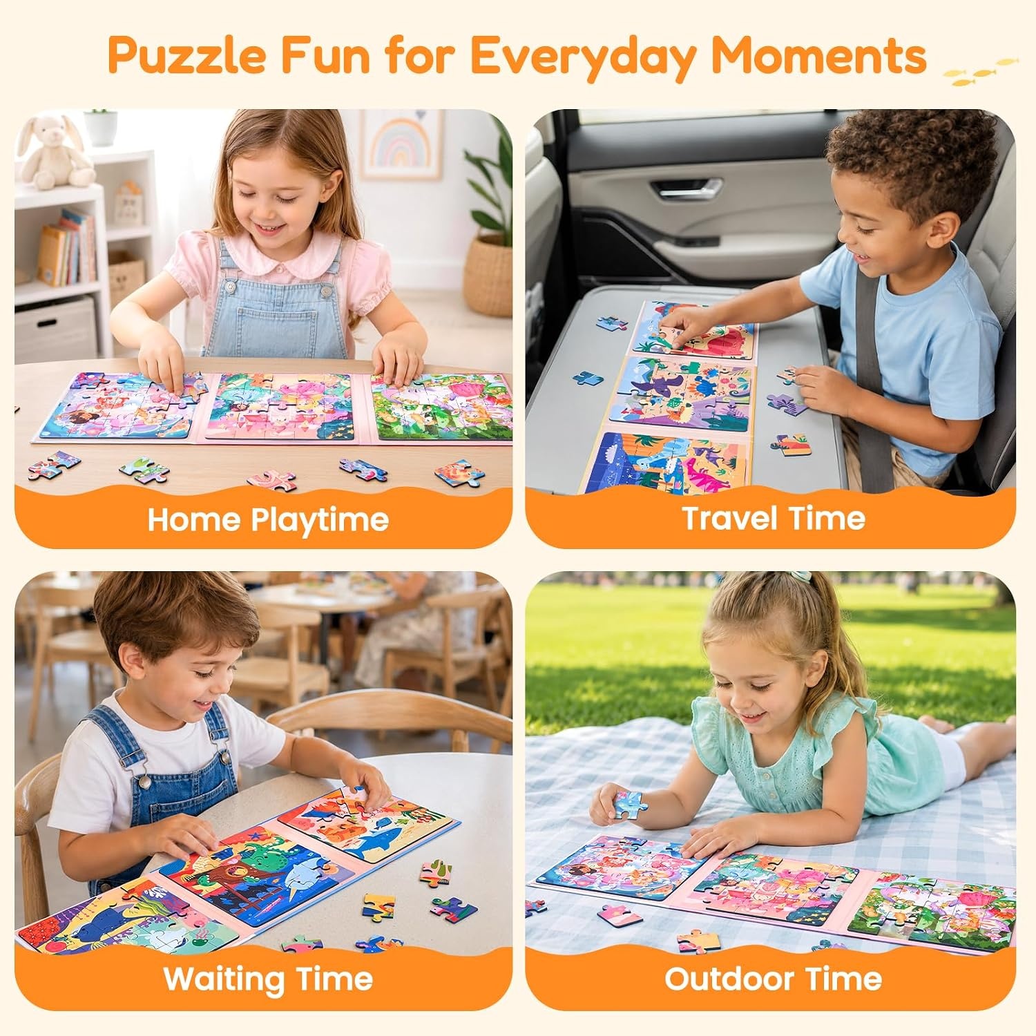 image:imageJoyCat Magnetic Puzzles for Kids 35 Travel Toys OceanOcean Dinosaur Princess