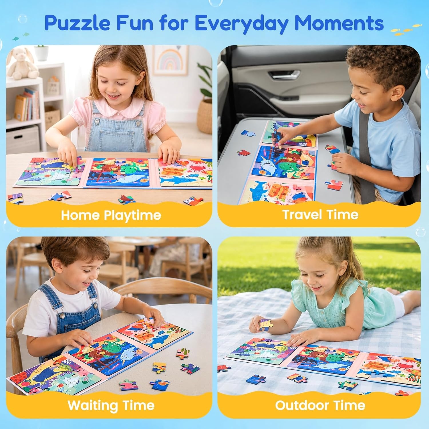 image:imageJoyCat Magnetic Puzzles for Kids 35 Travel Toys OceanOcean