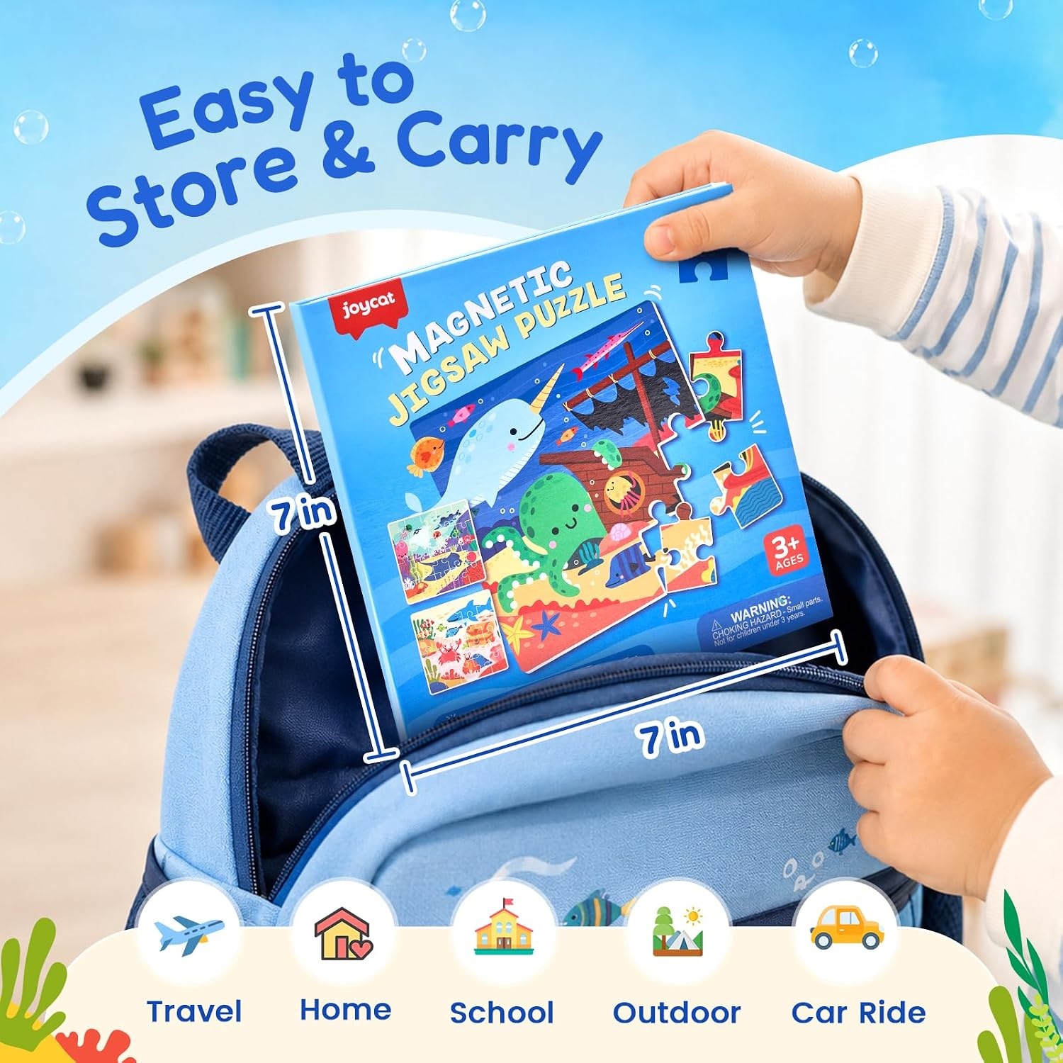 image:imageJoyCat Magnetic Puzzles for Kids 35 Travel Toys OceanOcean