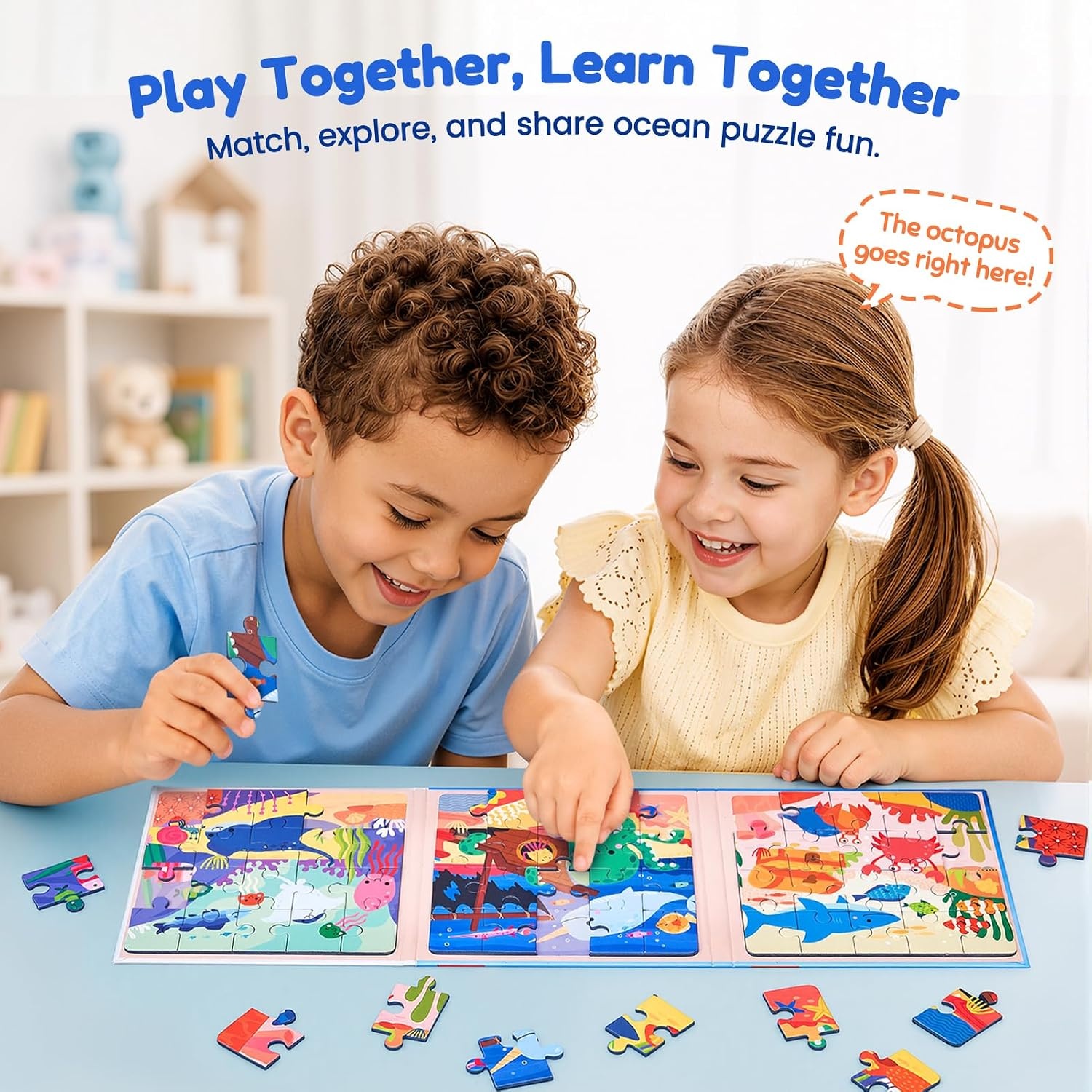 image:imageJoyCat Magnetic Puzzles for Kids 35 Travel Toys OceanOcean