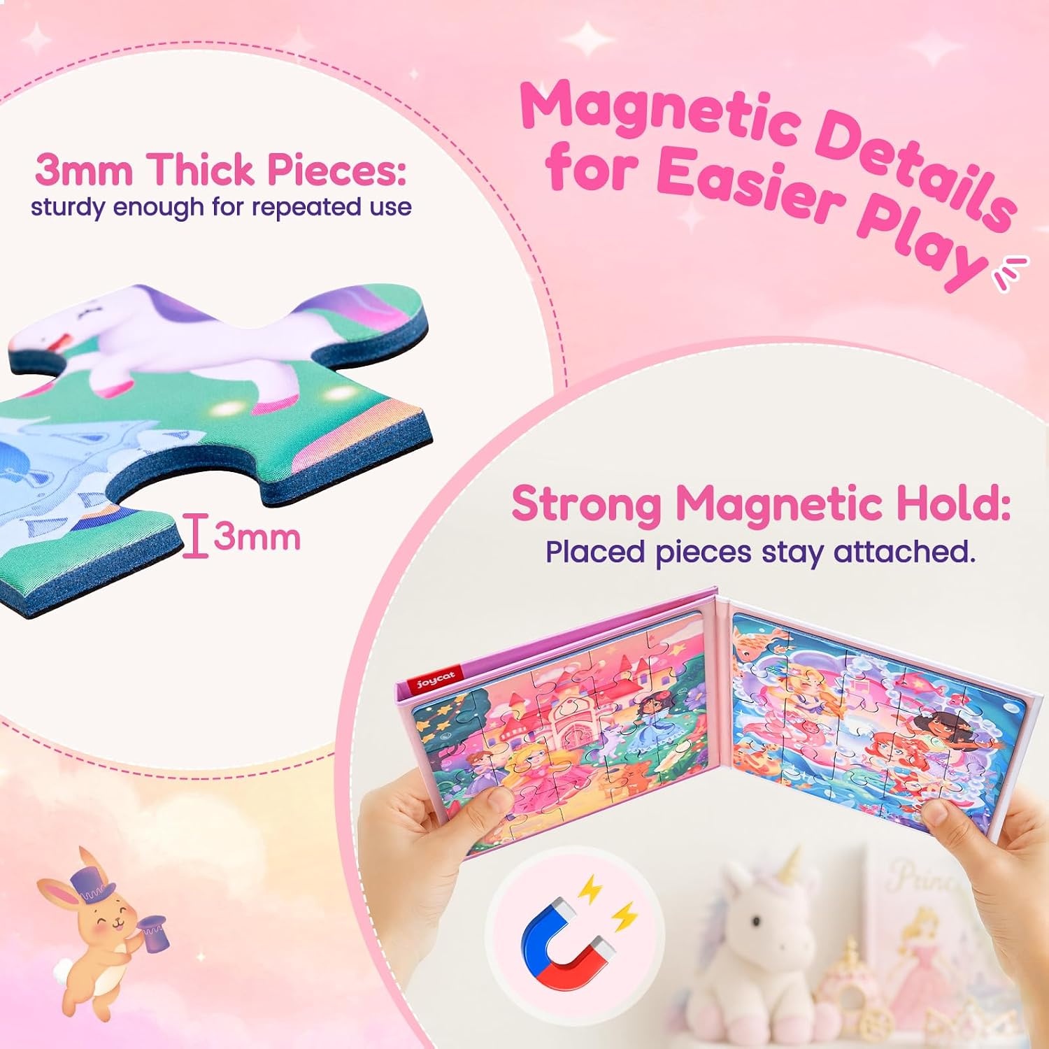 image:imageJoyCat Magnetic Puzzles for Kids 35 Travel Toys OceanPrincess