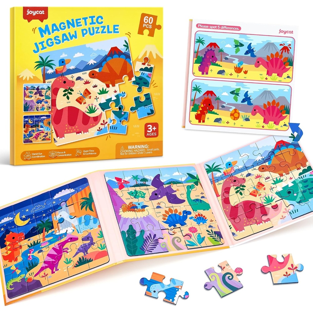 image:imageJoyCat Magnetic Puzzles for Kids 35 Travel Toys OceanDinosaur
