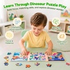 JoyCat Magnetic Puzzles for Kids 3-5, Travel Toys (Ocean)(Dinosaur)