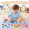 JoyCat Magnetic Puzzles for Kids 3-5, Travel Toys (Ocean)(Ocean + Dinosaur + Princess)
