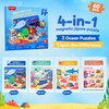 JoyCat Magnetic Puzzles for Kids 3-5, Travel Toys (Ocean)(Ocean)