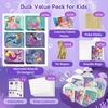 JoyCat 24 Pack Princess Poke Art Party Favors for Girls Ages 4-8(Mermaid)
