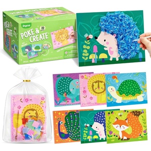 JoyCat 24 Pack Princess Poke Art Party Favors for Girls Ages 4-8(Animal)